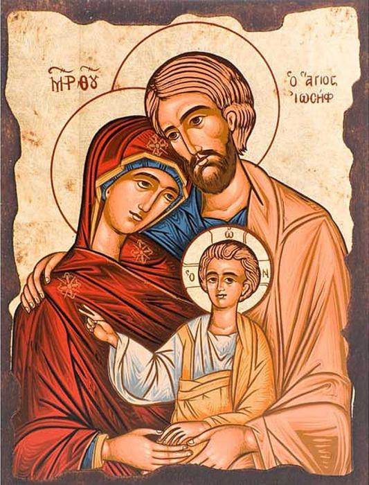 grška ikona svete družine