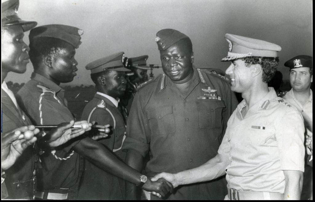 Jdi Amin a Muammar Kaddáfí.