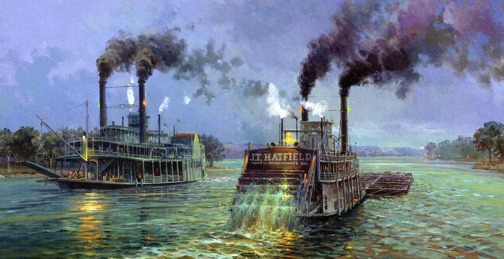 Steamboats nel Mississippi