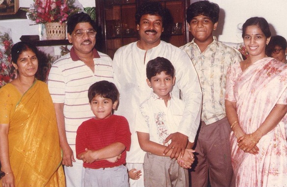 Allu Arjun kot otrok z družino