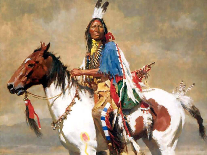 Native American na konju