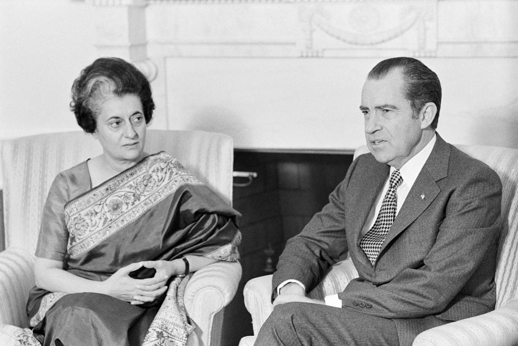 Indira Gandhi e il presidente Nixon