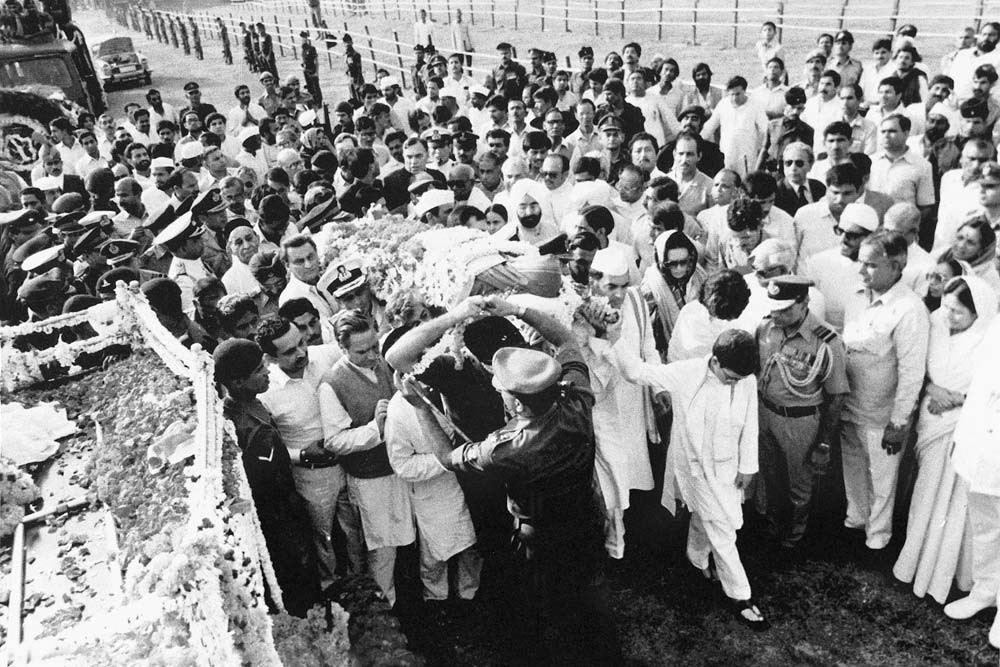 Il funerale di Indira Gandhi