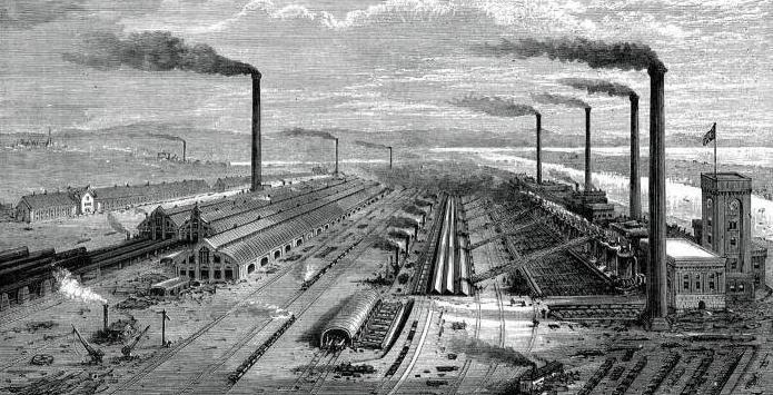 dostignuća i problemi industrijskih revolucija u tablici povijesti