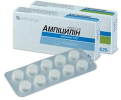 ampicilinové tablety