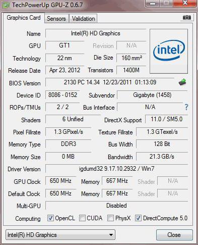 Intel hd графика 2500