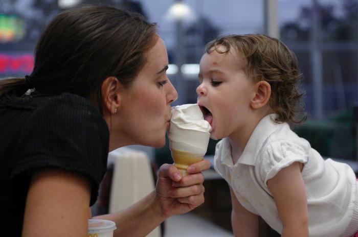 сладолед при кърмене на новородено