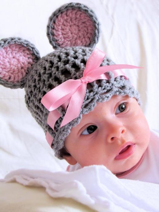 pletené klobouky pro novorozence