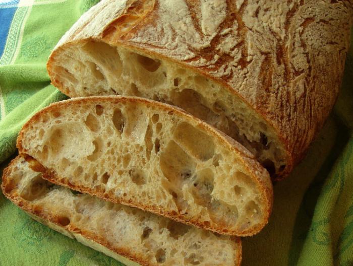 Ciabatta di pane in macchina per il pane