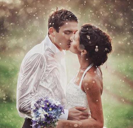 déšť při svatebním znamení