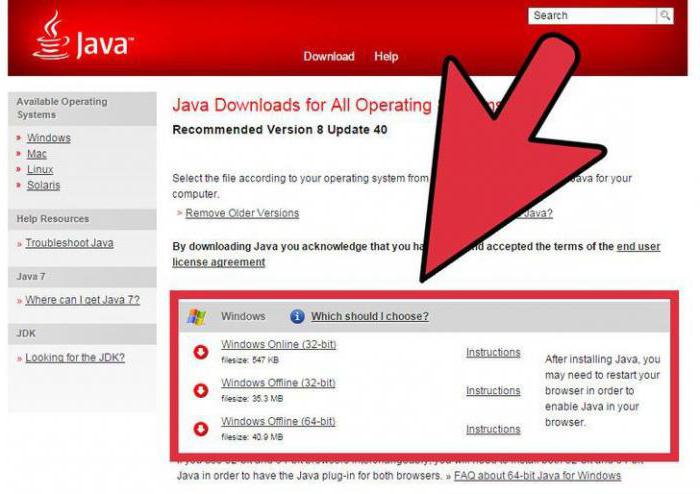 instalirajte Java prozore