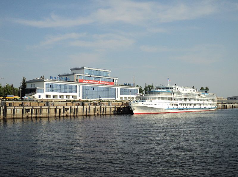 Il molo del porto fluviale di Kazan