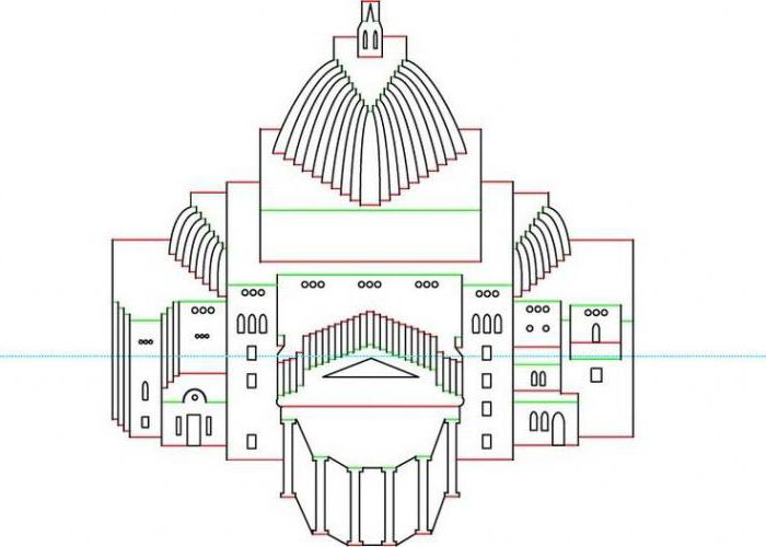 schema di architettura kirigami