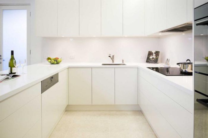 cucina soggiorno in stile minimalista