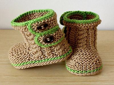 Jednoduché pletené vzory boty