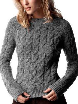 shema pletenja ženskega puloverja