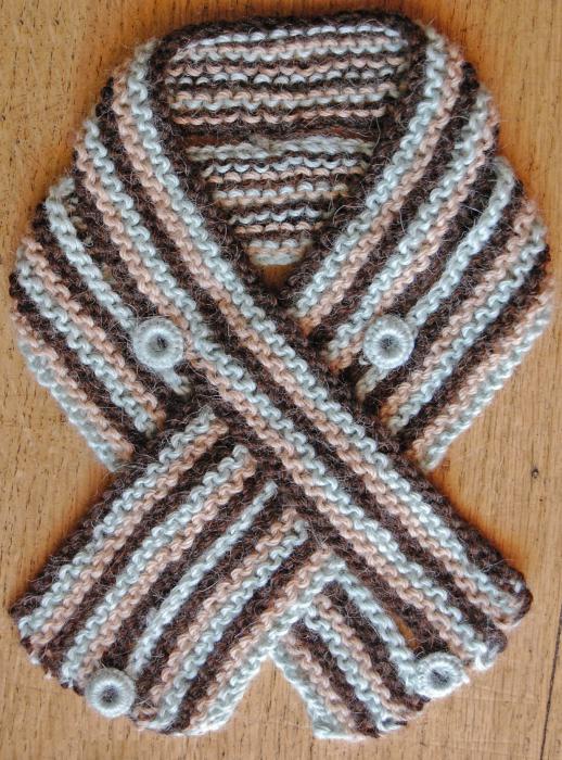 wzory na drutach szalik
