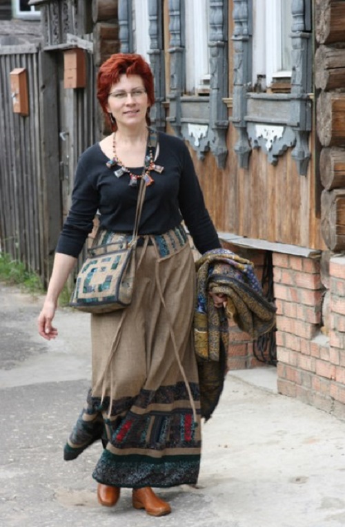 Kostým ve stylu patchwork Ksenia Dmitrieva