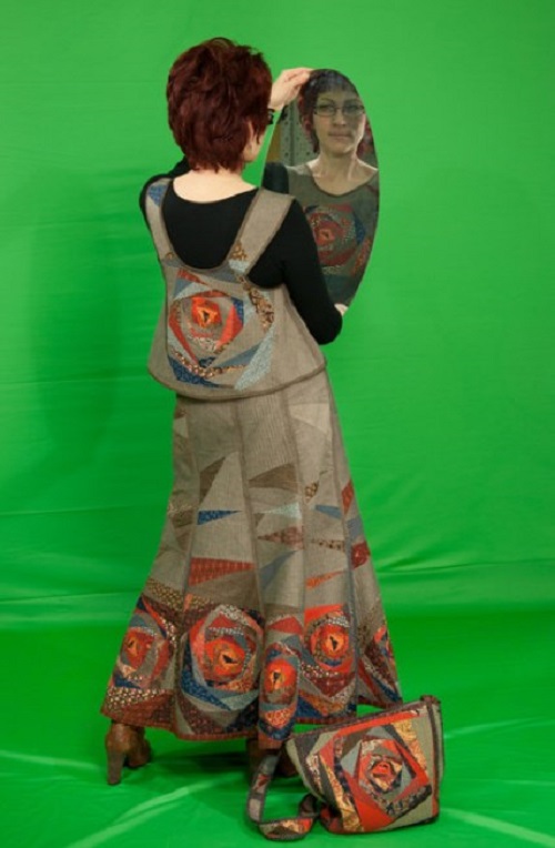 Ženska odjeća postavljena u stilu patchwork-a