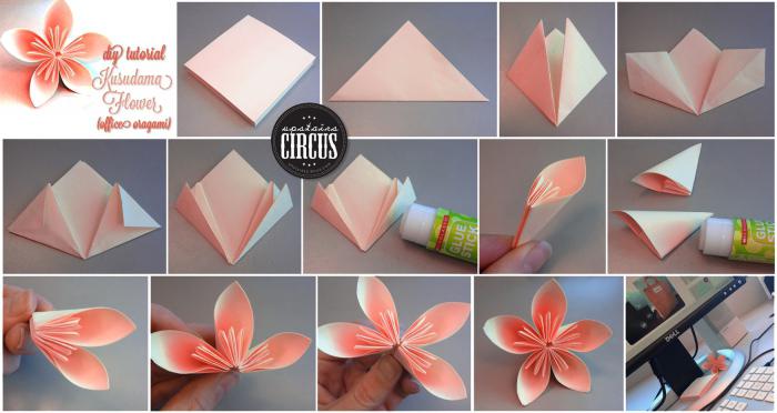 оригами кусудама за начинаещи схема