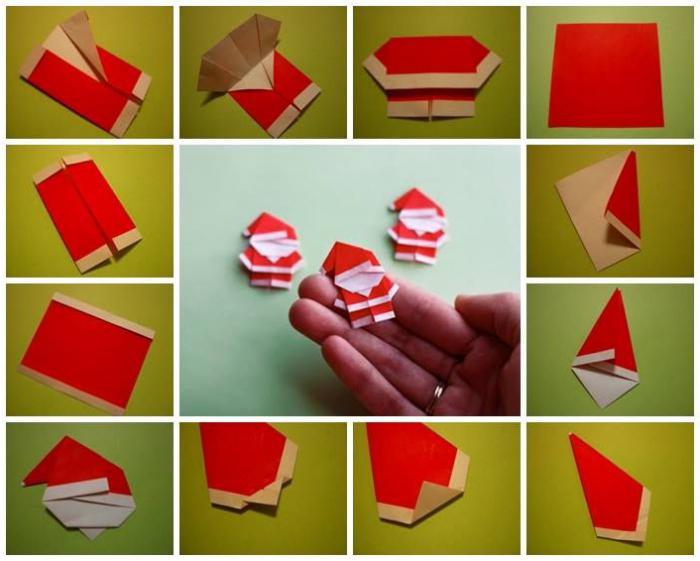 оригами санта цлаус