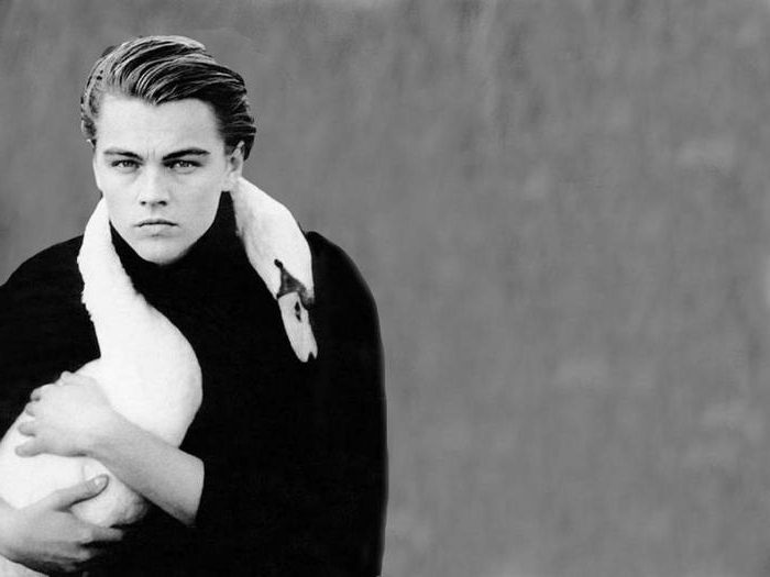 Leonardo DiCaprio v jeho mládí Titanic fotografie