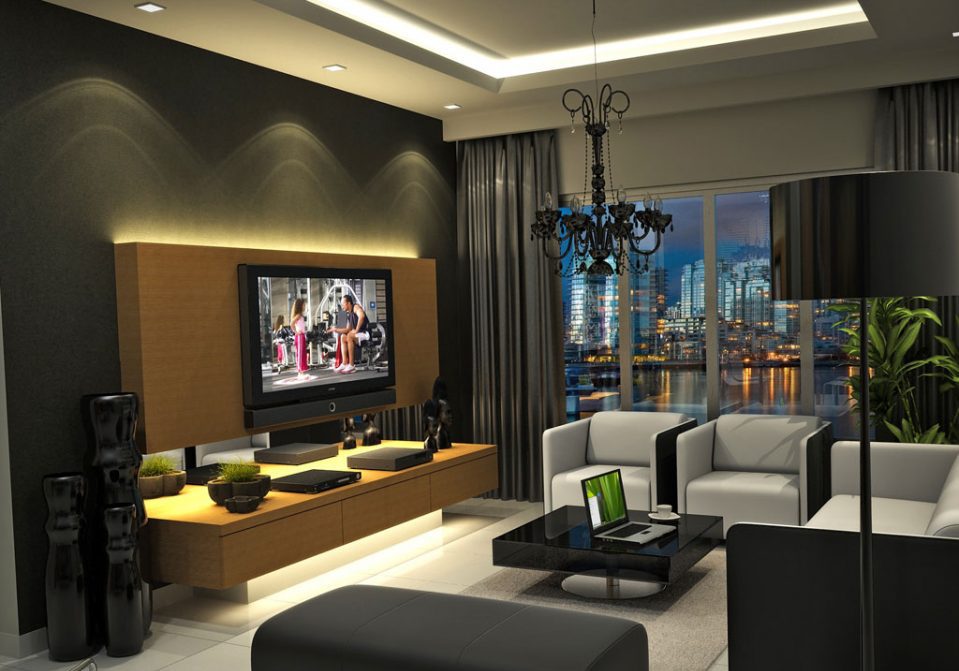 moderní design obývacího pokoje