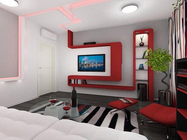 idejo okrasitve majhne dnevne sobe v apartmaju