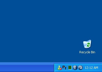 Brak paska języka w systemie Windows 7.