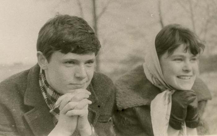 Lyudmila Gladunko e Boris Tokarev nella loro gioventù