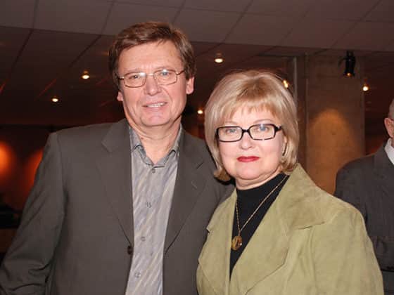 Людмила Гладунко със съпруга си
