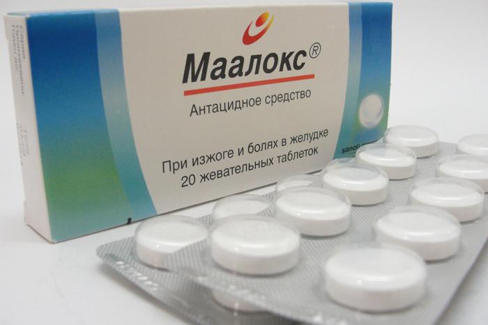 Tablety přípravku Maalox