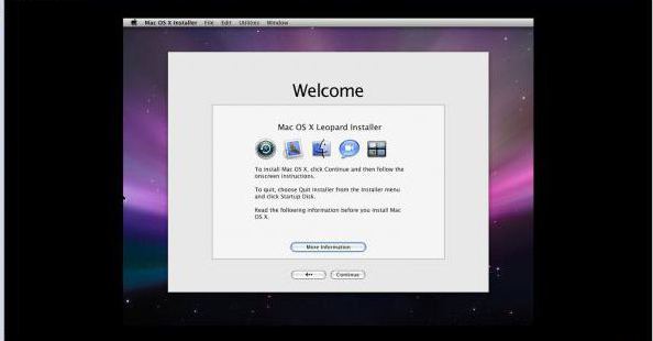 napaka pri namestitvi Mac OS