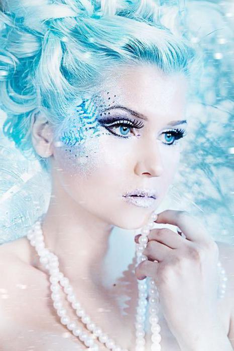 makijaż dla królowej śniegu na nowy rok