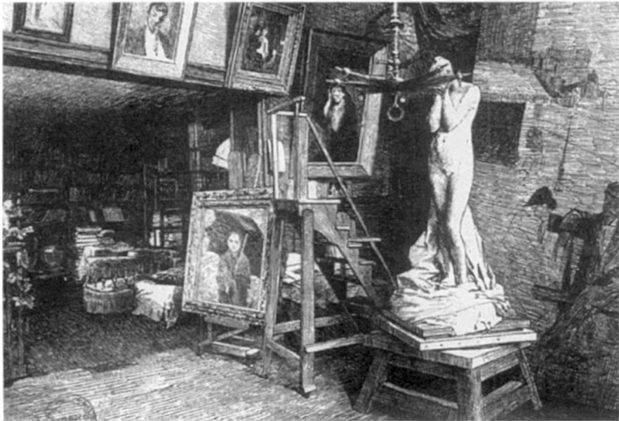 Фигура Башкирцева в нейното студио
