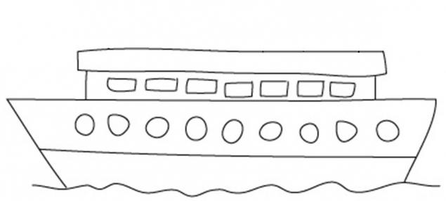 korak za korakom navodila za risanje ladje