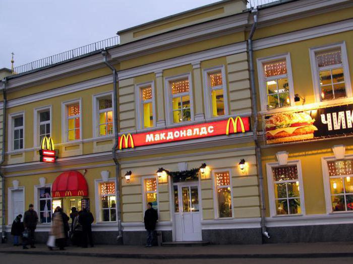 Франчайз “Макдоналдс” в Русия