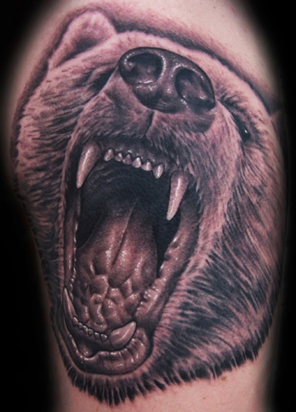 татуировка мечка усмивка