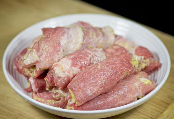 ricetta delle dita di carne di maiale con ripieno
