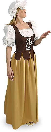 једноставна женска средњовјековна хаљина