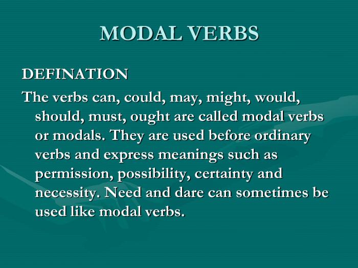 verbi modali in esempi di traduzione inglese