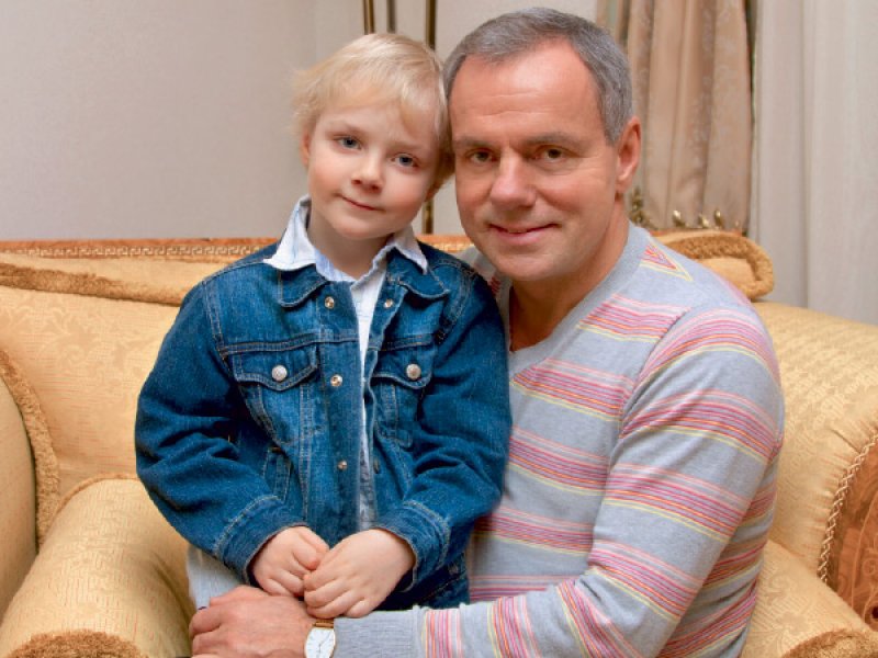 Alexander Mokhov ze swoim synem