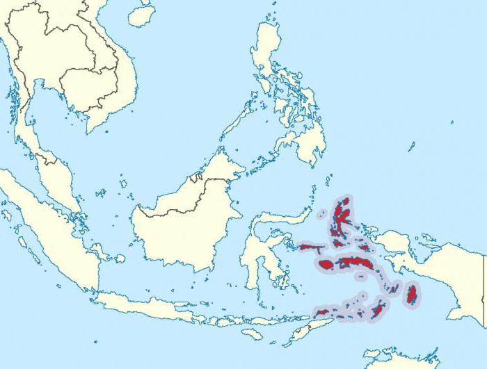 Znamenitosti Moluccas Islands
