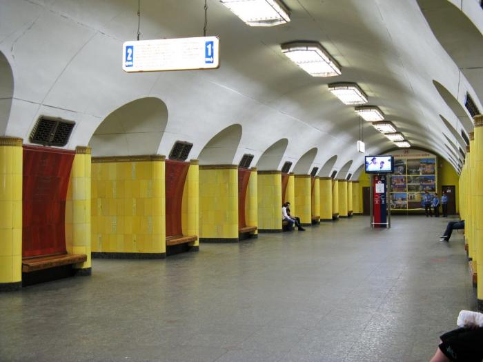 pohled na stanici metra Rizhskaya