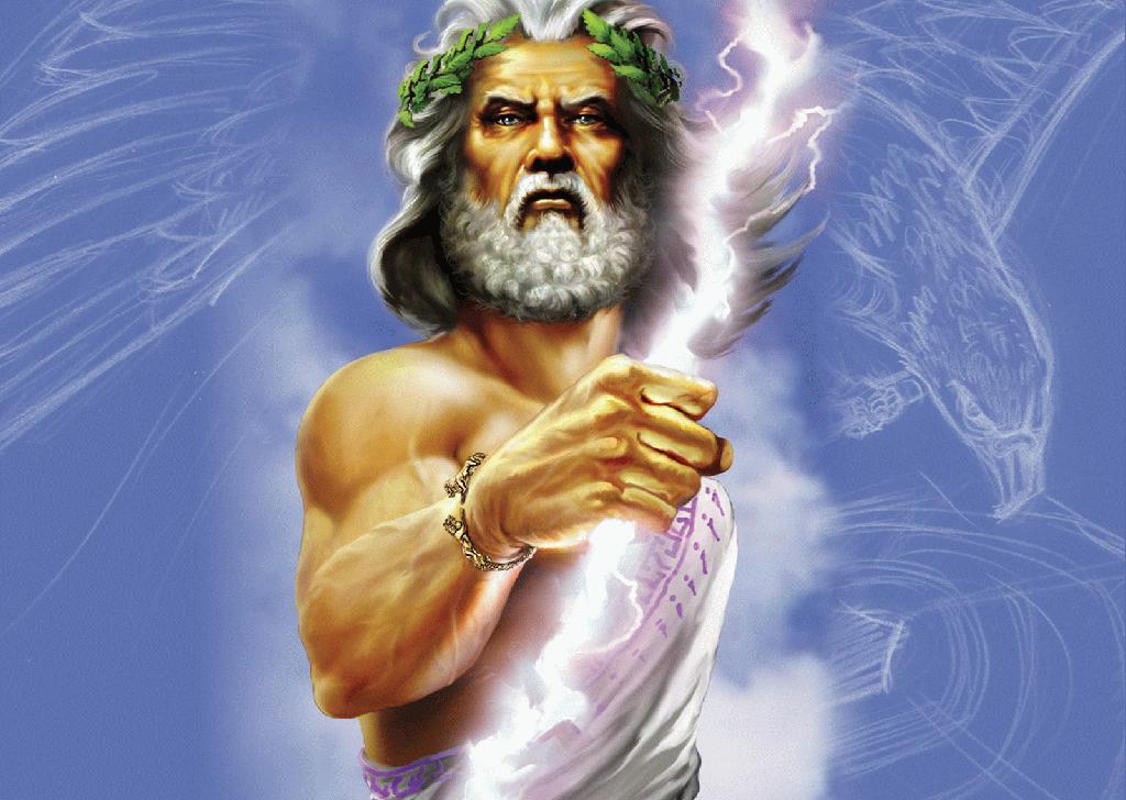 Zeus hrozící