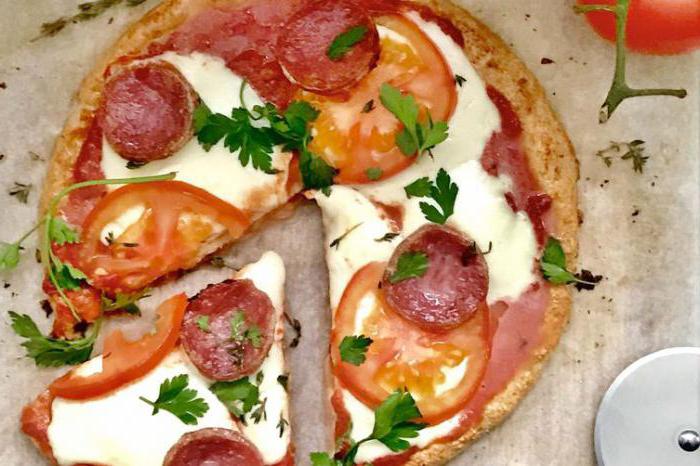 пица с моцарела и колбасна рецепта