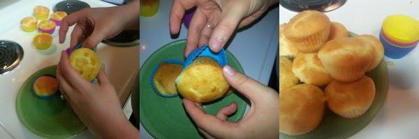 recept na muffiny se zakysanou smetanou v silikonových plechovkách s fotografiemi krok za krokem
