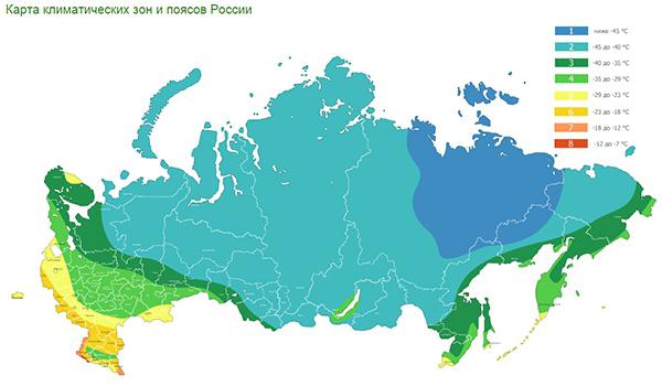 zone climatiche della Russia 6 9