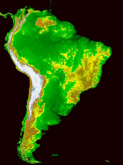 přírodních oblastí Jižní Ameriky