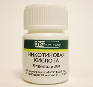 tablety kyseliny nikotinové